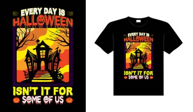 Halloween horror vintage t-shirt design, scary print template vector graphics, high-quality typography illustration shirt design