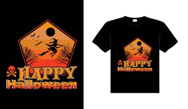 Halloween horror vintage t-shirt design, scary print template vector graphics, high-quality typography illustration shirt design