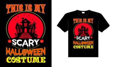 Halloween horror vintage t-shirt design, scary print template vector graphics, high-quality typography illustration shirt design