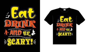 Halloween horror vintage t-shirt design, scary print template vector graphics, high-quality typography illustration shirt design