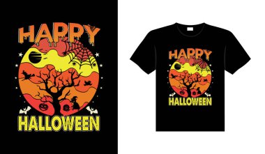 Halloween horror vintage t-shirt design, scary print template vector graphics, high-quality typography illustration shirt design