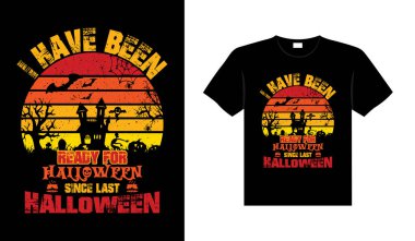 Halloween horror vintage t-shirt design, scary print template vector graphics, high-quality typography illustration shirt design