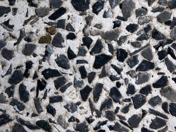 Каменный Пол Украшен Кусками Геометрической Мозаики — стоковое фото