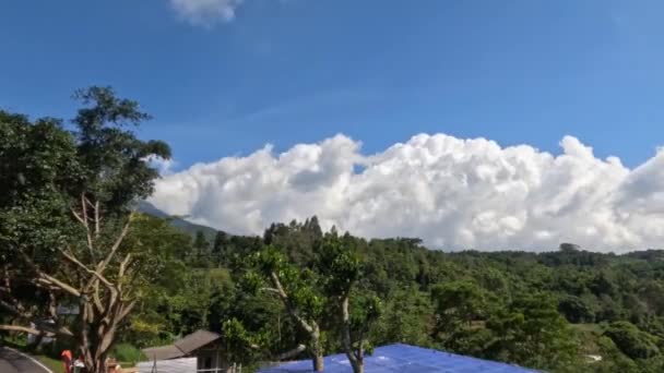 Tijdsverloop Van Heuvels Mount Merbabu Gebied Van Midden Java Landelijke — Stockvideo