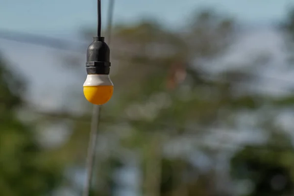 A series of lighting lamps that have a yellow bulb, yellow light will easily penetrate the fog, mountainous natural situations that are often foggy