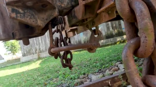 Former Old Steam Train Carriages Longer Used Collection Indonesian Railway — Wideo stockowe