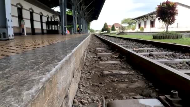 Appearance Ancient Train Station Named Willem Station Collection Indonesian Railway — 图库视频影像