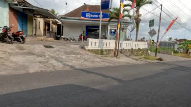 MAGELANG, INDONESIA - AUGUST 06, 2022. A view of a branch office of a bank located in the village, to serve the financial activities of people in remote areas