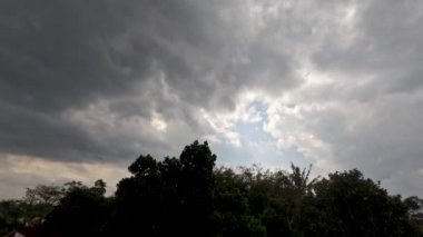 Time lapse of clouds in a blue sky on a sunny morning in a tropical climate, climate change concept