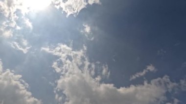 Time lapse of clouds in a blue sky on a sunny morning in a tropical climate, climate change concept