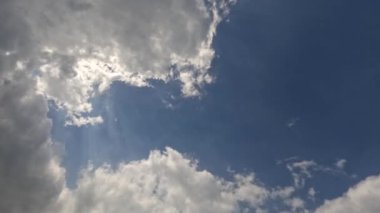 Time lapse of clouds in a blue sky on a sunny morning in a tropical climate, climate change concept