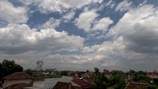 Time Lapse Cloud Movement Residential Areas Rural Areas Climate Change — Stockvideo