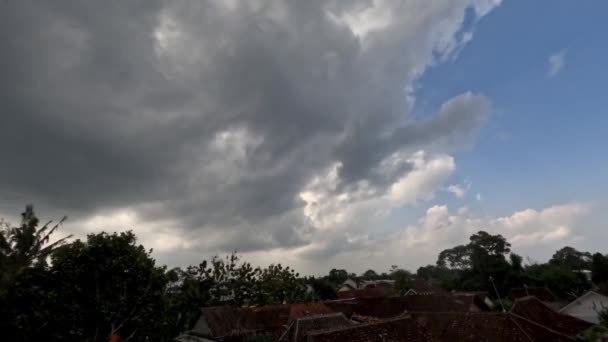 Time Lapse Cloud Movement Residential Areas Rural Areas Climate Change — Vídeo de Stock