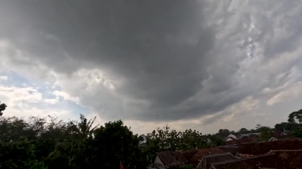 Time Lapse Cloud Movement Residential Areas Rural Areas Climate Change — Stok video
