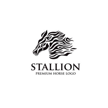 soyut Yanan At baş vektörü, ateş atı baş soyut vektörü