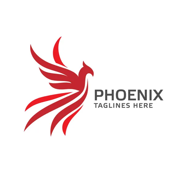 Logo Phoenix Logo Creativo Uccello Mitologico Uccello Unico Una Fiamma — Vettoriale Stock