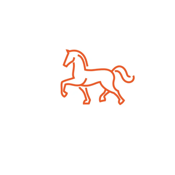Jednoduchá Ilustrace Vektoru Loga Koně — Stockový vektor