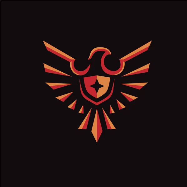 Illustrazione Del Concetto Del Logo Eagle Star Logo Vettoriale Star — Vettoriale Stock