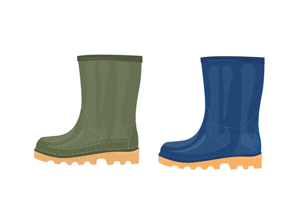 Vector Illustration Abstract Rubber Boots Rain Boots — Stock vektor