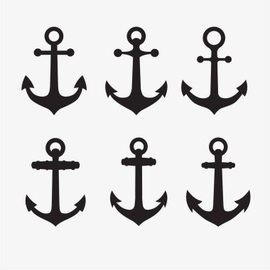 Çapa vektörü ayarlandı. Basit çapa şekli çizimi, düzenlenebilir elementler