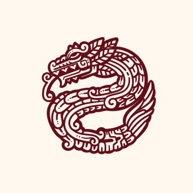 quetzalcoatl mexican god aztec graphic, Native American animal design of Aztec Indians from Mexican codex