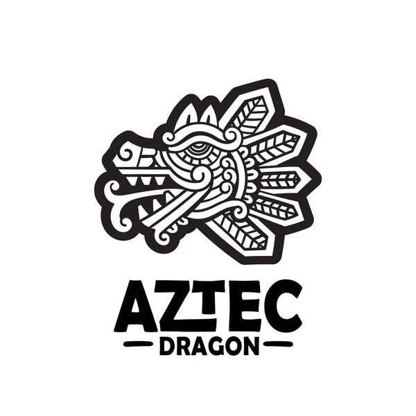 Quetzalcoatl Head Mexican God Aztec Graphic Native American Animation Aztec — стоковий вектор