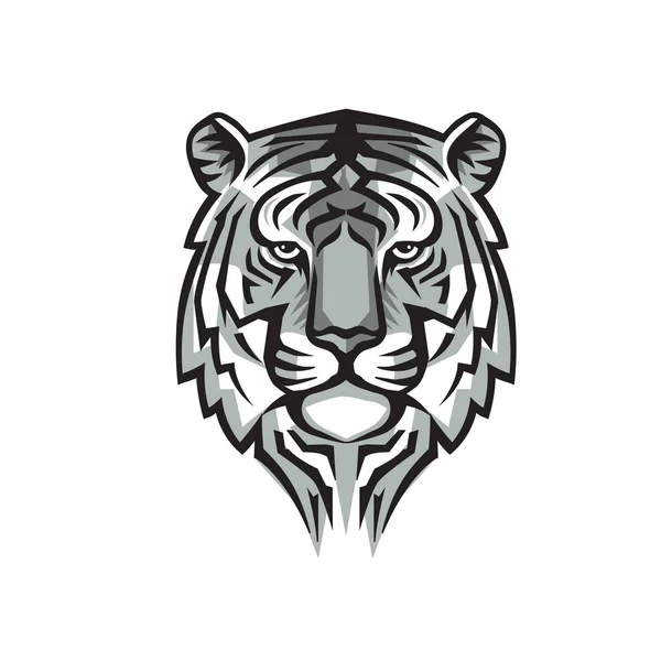 Vector Illustration Tiger Head Mascot Geometric Style — Stock Vector