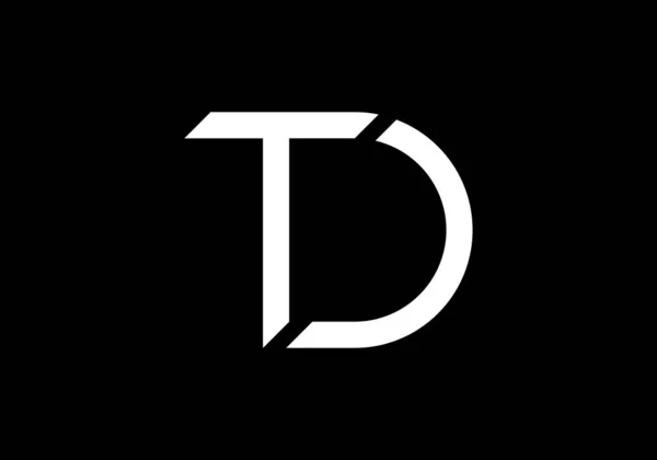 Creative Písmeno Negativní Prostor Logo Design Černým Pozadím — Stockový vektor