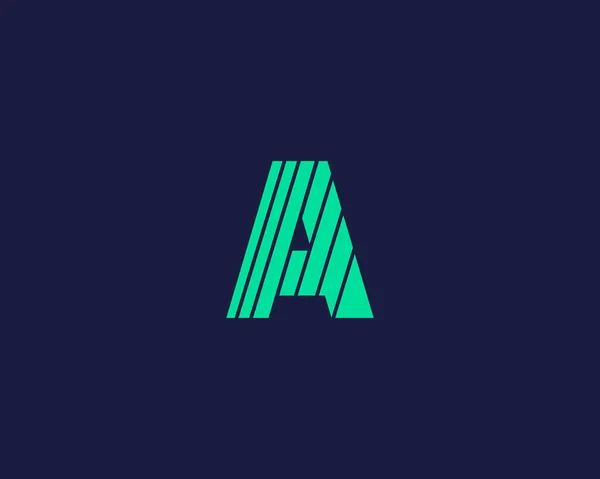 Lettre Créative Design Logo Dans Concept Initial Avec Fond Bleu — Image vectorielle