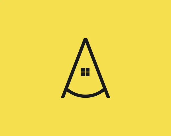 Carta Criativa Design Logotipo Conceito Inicial Com Fundo Amarelo — Vetor de Stock