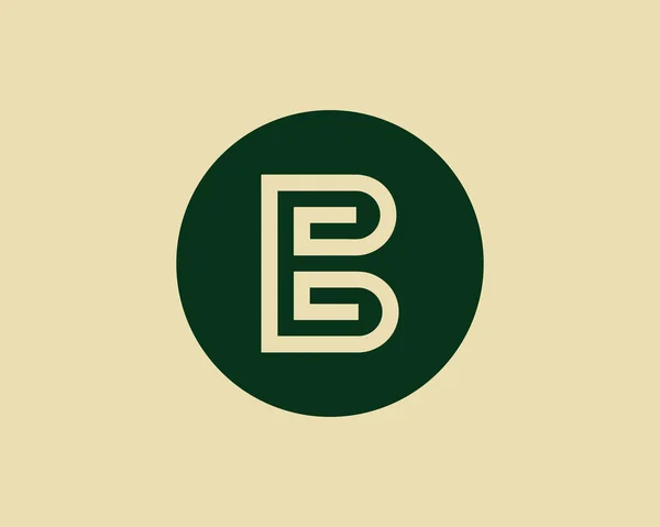 Lettera Linea Art Logo Design Concetto Iniziale Vettore Lettera Cerchio — Vettoriale Stock