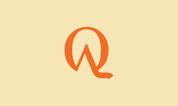 Creativo Color Naranja Letras Espacio Negativo Logo Diseño Inicial Concepto — Vector de stock