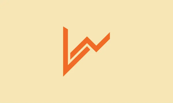 Kreative Orange Farbe Buchstabe Negatives Raum Logo Design Initial Concept — Stockvektor