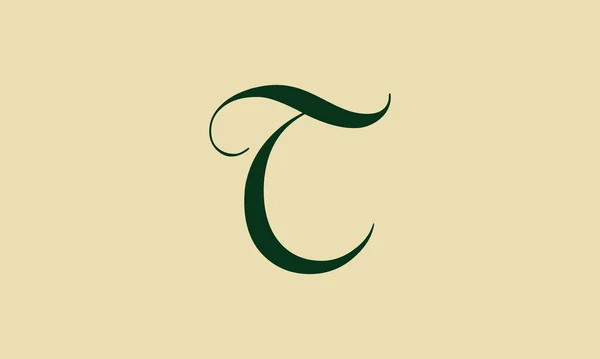 Cursive Letter Initial Logo Concept Διανυσματικό Πρότυπο Σχεδιασμός Διάνυσμα Του — Διανυσματικό Αρχείο