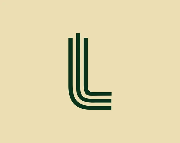 Творча Літера Графічні Лінії Алфавіт Піктограма Логотип — стоковий вектор