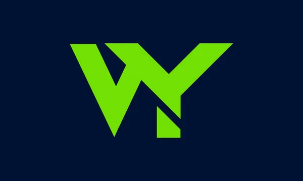 Buchstabe Negative Leerzeichen Logo Design Vektor — Stockvektor