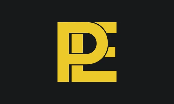 Peの文字のアイコンのデザイン 創造的な近代的な文字のアイコン 豪華なベクトルのイラストプレミアムベクトル — ストックベクタ