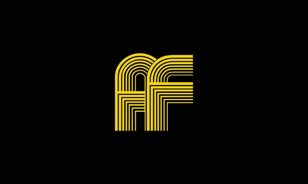 Letter Lines Logo Vector Design Creative Letter Icon Yellow Parallel — стоковий вектор