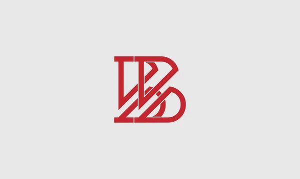 Buchstabe Lines Logo Vector Design Kreativer Buchstabe Mit Roten Parallellinien — Stockvektor