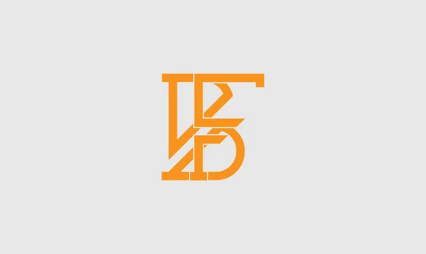Brief Lines Logo Vector Design Creatieve Brievenicoon Met Oranje Lijnen — Stockvector
