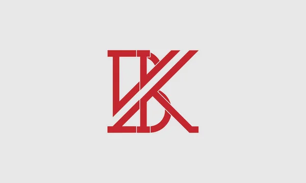 Letter Lines Logo Vector Design Kreativní Písmeno Ikona Červenými Paralelními — Stockový vektor
