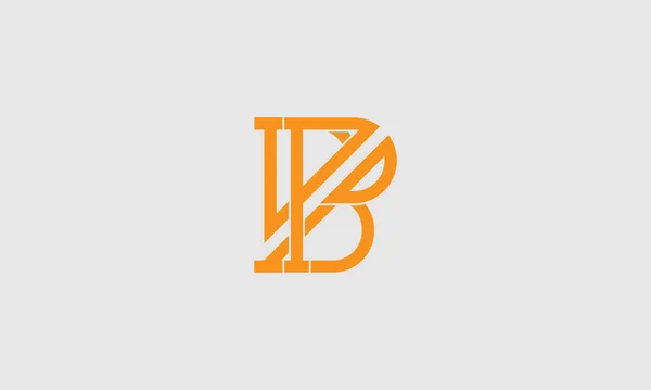 Buchstabe Lines Logo Vector Design Kreatives Buchstabensymbol Mit Orangefarbenen Linien — Stockvektor