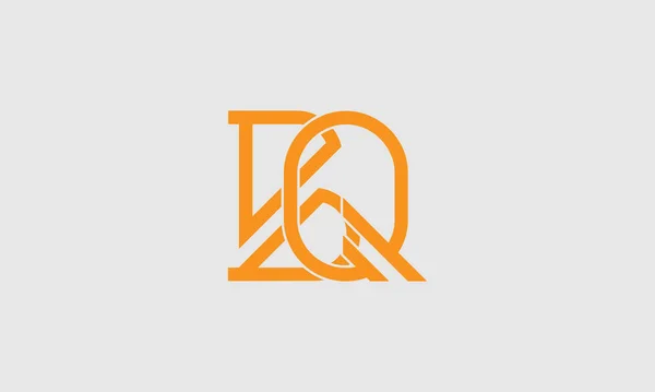 文字Bqラインロゴベクトルデザイン オレンジラインのクリエイティブレターアイコン — ストックベクタ