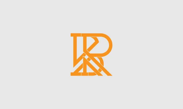 Buchstabe Lines Logo Vector Design Kreatives Buchstabensymbol Mit Orangefarbenen Linien — Stockvektor