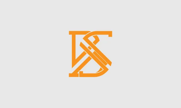 Letter Lines Logo Vector Design Creatieve Brievenicoon Met Oranje Lijnen — Stockvector