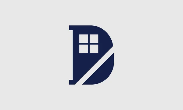 字母D线标志向量设计 的创意字母图标 — 图库矢量图片