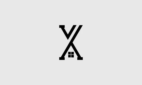 文字X線ロゴベクトルデザイン ブラックラインのクリエイティブレターアイコン — ストックベクタ