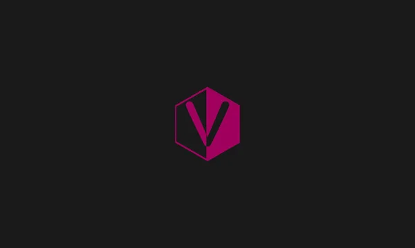 Uppercase Polygon Banner Bokstav Logotyp Vektor Illustration — Stock vektor