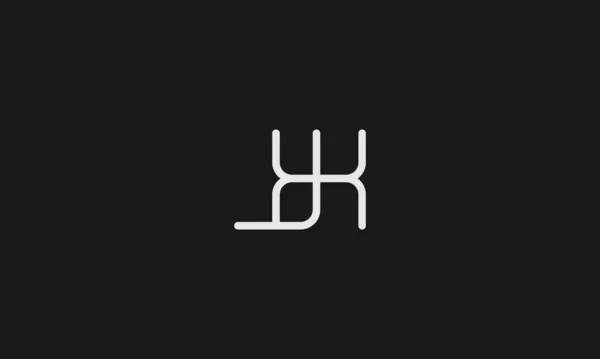 Velké Písmeno Logo Křídly Monogram Znak Obchodní Projekt Tenkých Řádcích — Stockový vektor