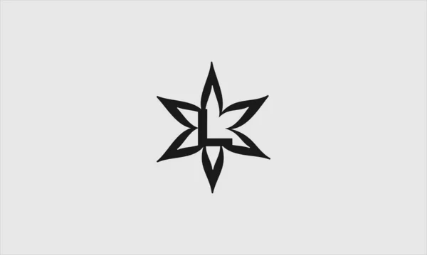 Letter Icon Design Flower — Stock Vector